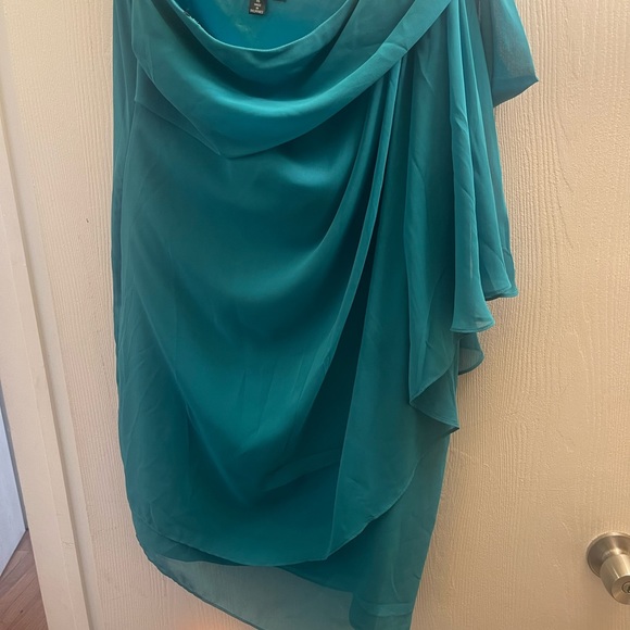 Turquoise, 1 strap, & Diamond pendant cocktail dress - Picture 4 of 4